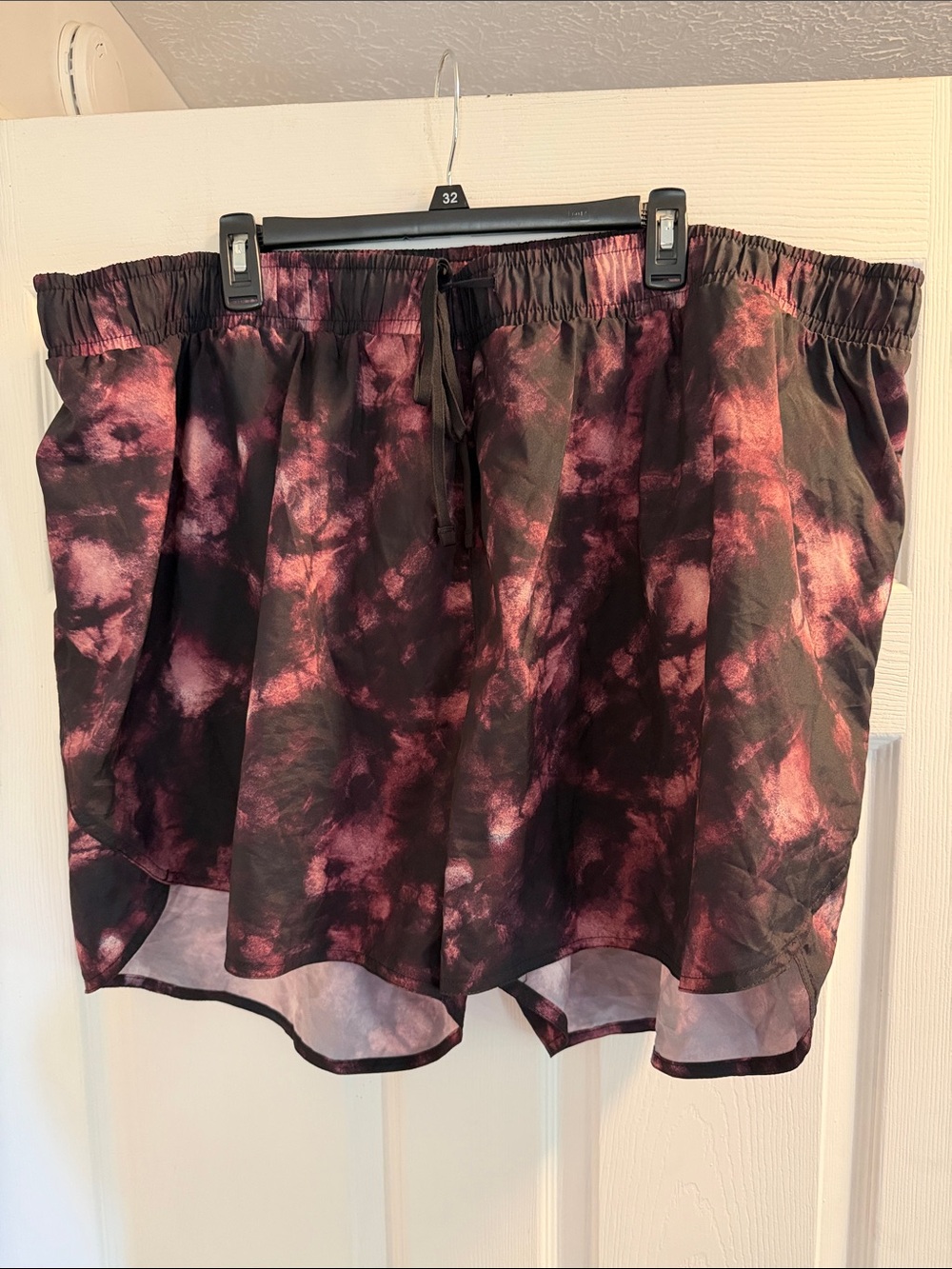 Old Navy Black and Pink Tie-Dye Athletic Shorts